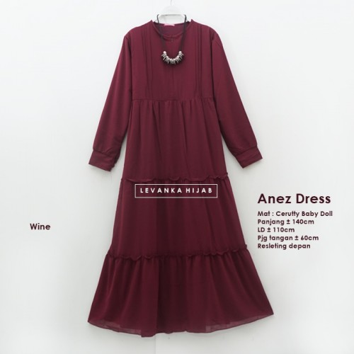 Anez-002 Anez Dress - Gamis Polos Ceruti Babydoll